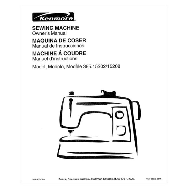 Kenmore 385.15208 Models Instruction Manual Hot on Sale
