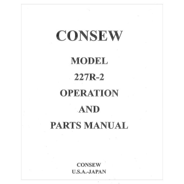 Consew 227R-2 Instruction Manual For Cheap