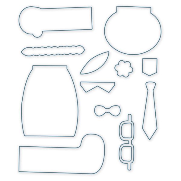 Crafter s Edge, Personalizable Doll 12 Piece Die Set Online - Image 3