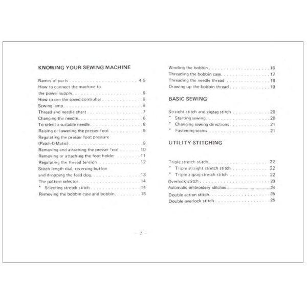 Riccar 939FA Instruction Manual For Sale - Image 2