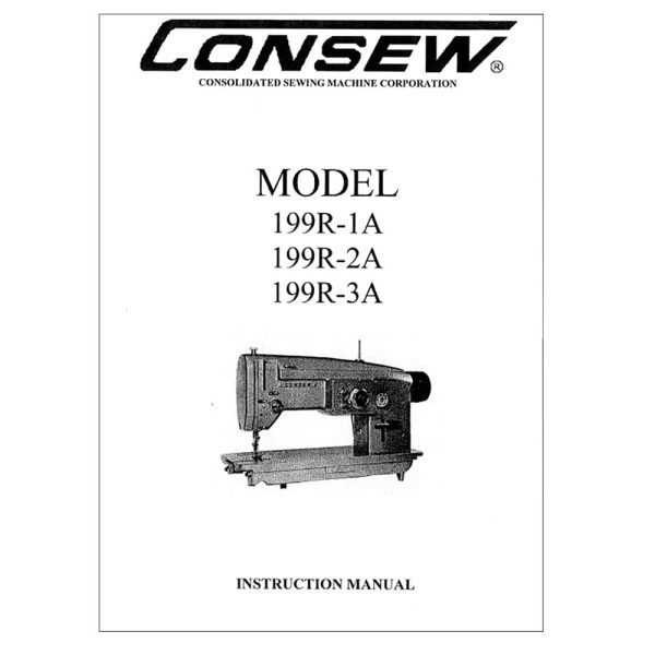 Consew 199R-2A Instruction Manual Online Sale - Image 2