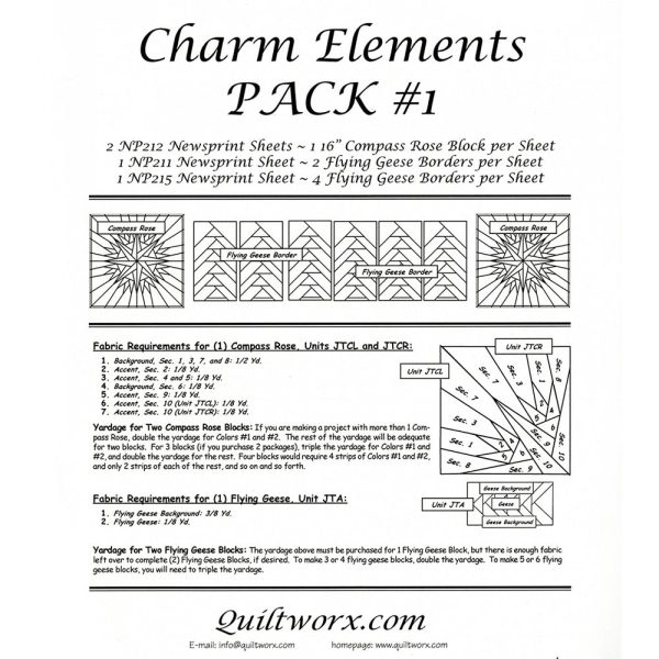 Quiltworx Charm Elements Pack For Sale