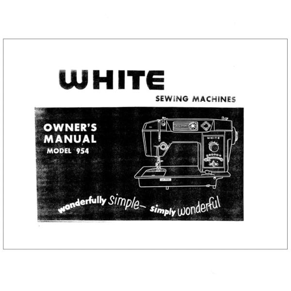 White 954 Instruction Manual Cheap