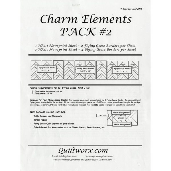 Quiltworx Charm Elements Pack For Sale - Image 2