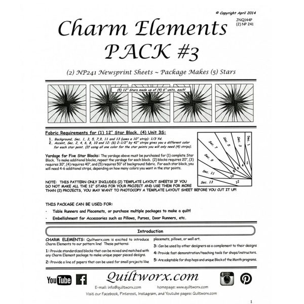 Quiltworx Charm Elements Pack For Sale - Image 3