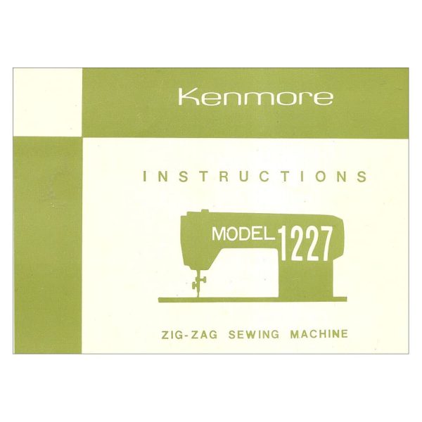 Kenmore 158.1227 Models Instruction Manual Sale