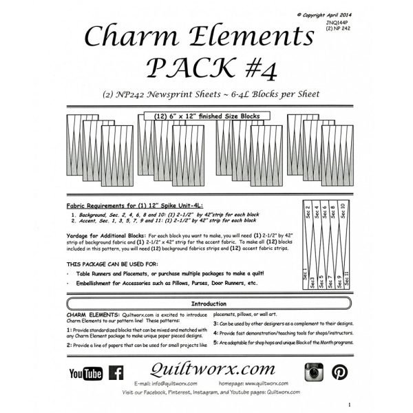 Quiltworx Charm Elements Pack For Sale - Image 4